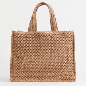 H&M straw shopper tote